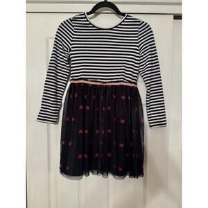 Cat & Jack Girls Cat Graphic Striped Tutu Tulle Skirt Dress size 10/12